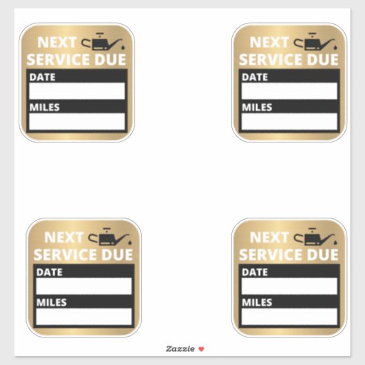 Olieverversing, volgende service due reminder sticker (Vel)