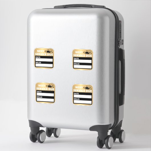 Olieverversing, volgende service due reminder sticker (Koffer)