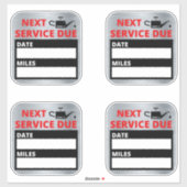 Olieverversing, volgende service due reminder sticker (Vel)