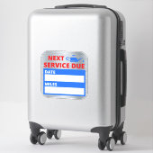 Olieverversing, volgende service due reminder sticker (Koffer)