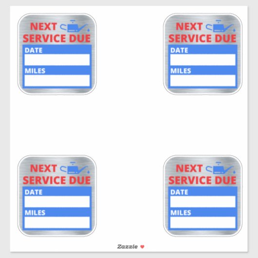 Olieverversing, volgende service due reminder sticker (Vel)