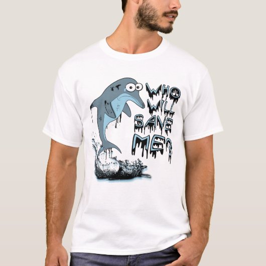 Olievlek Dolphin T-Shirt (Voorkant)