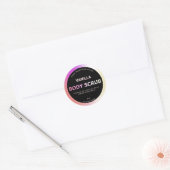 Olievlek en zwarte body scrub labels (Envelop)