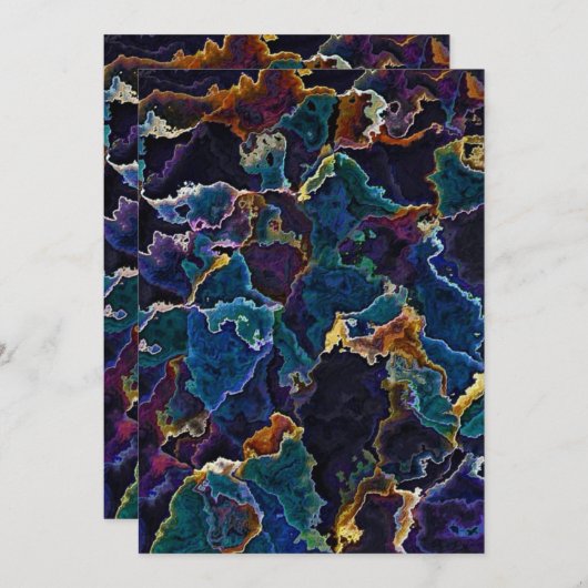 Olievlek Feestdagenkaart (Voorkant / Achterkant)