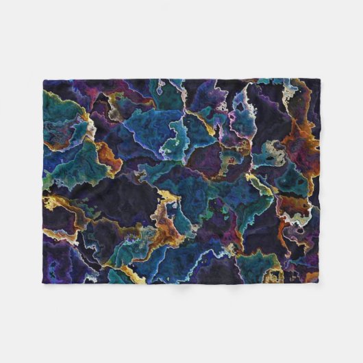 Olievlek Fleece Deken (Voorkant (Horizontaal))