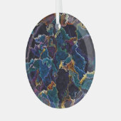 Olievlek Glas Ornament (Voorkant links)