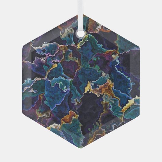 Olievlek Glas Ornament (Voorkant)