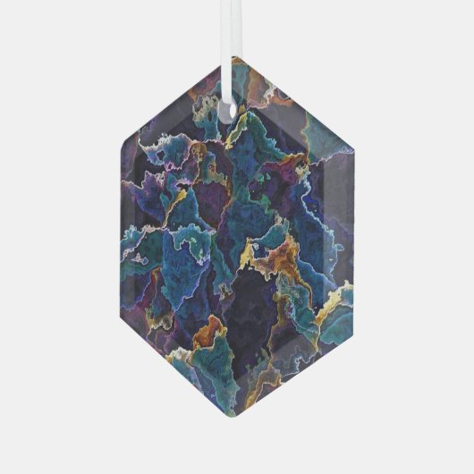 Olievlek Glas Ornament (Voorkant links)