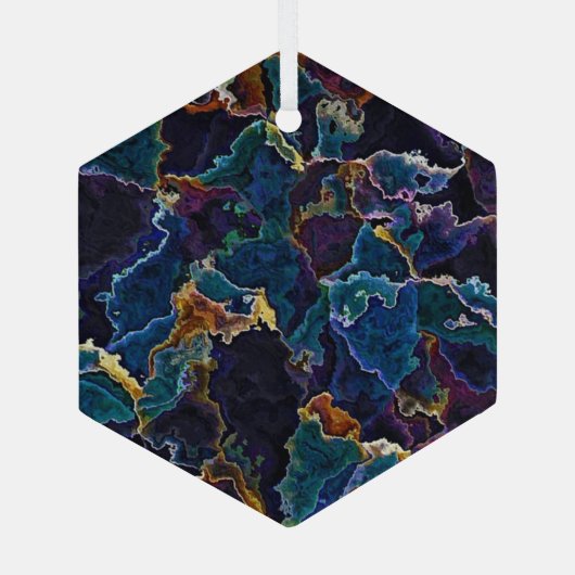 Olievlek Glas Ornament (Achterkant)