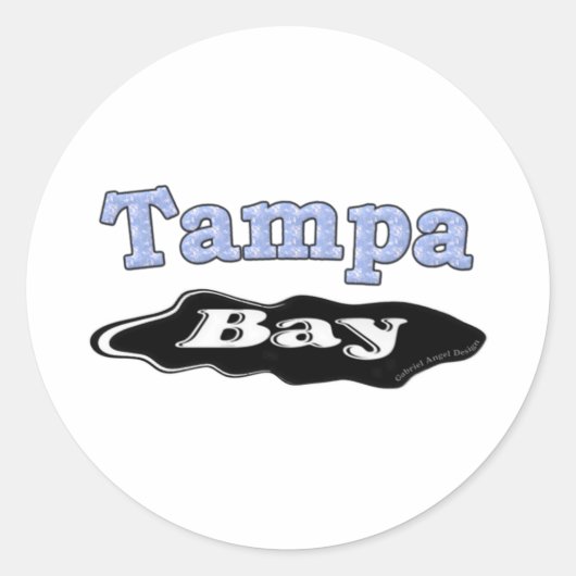 Olievlek in Tampa Bay Ronde Sticker (Voorkant)