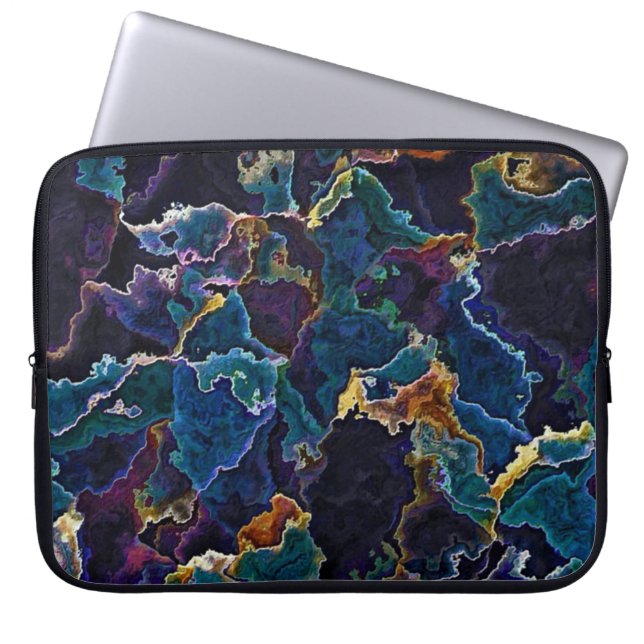 Olievlek laptophoes laptop sleeve (Voorkant)