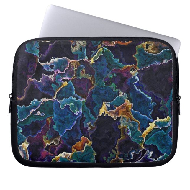 Olievlek laptophoes laptop sleeve (Voorkant)