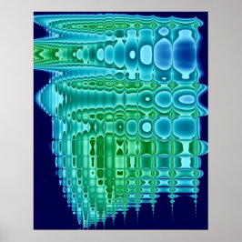 Olievlek op wasbord poster