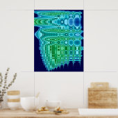 Olievlek op wasbord poster (Keuken)