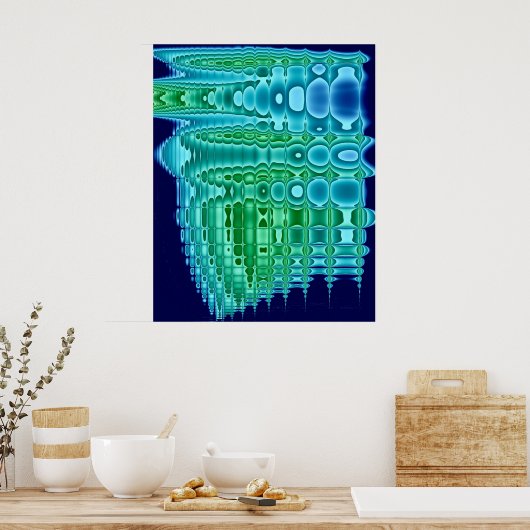 Olievlek op wasbord poster (Keuken)