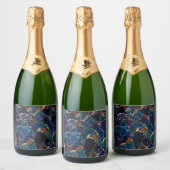 Olievlek Sparkling Wijnetiket (Flessen)