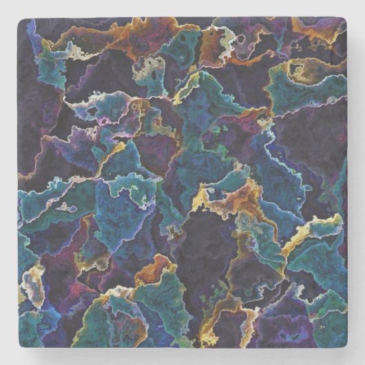 Olievlek Stenen Onderzetter (Voorkant)