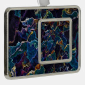 Olievlek Verzilverd Omlijst Ornament (Rechts)