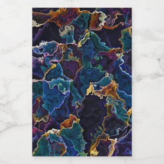 Olievlek Voedselcontainer Etiket (Enkel label)