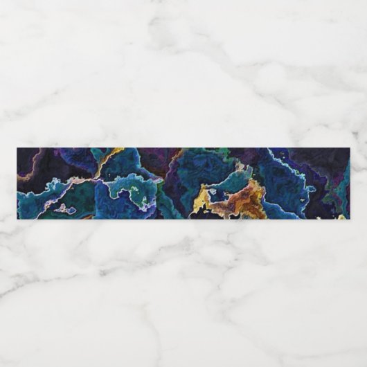 Olievlek Waterfles Etiket (Enkel label)