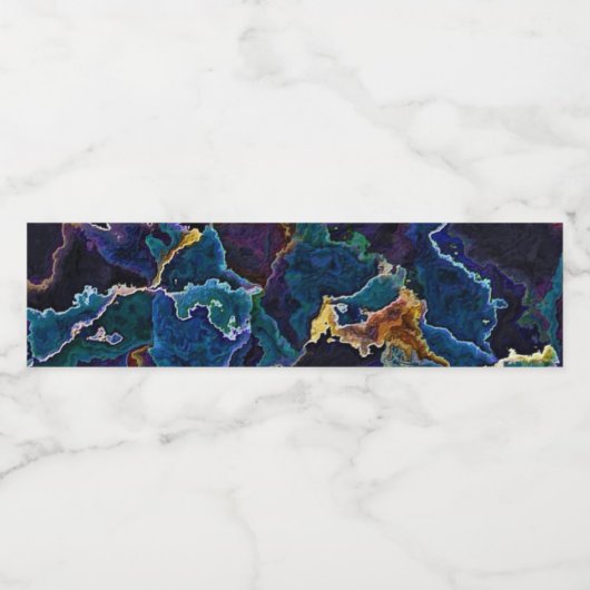 Olievlek Waterfles Etiket (Enkel label)