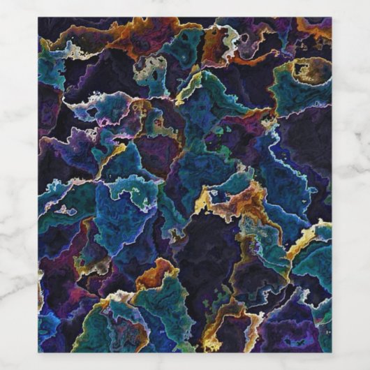 Olievlek Wijn Etiket (Enkel label)