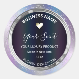 Olievlek Zilver Glitter Product Labels