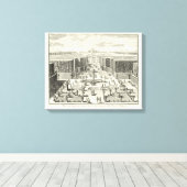 Olievlekken van fonteinen in de tuin van Versaille Canvas Afdruk (Insitu (Houten vloer))