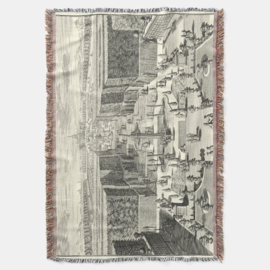 Olievlekken van fonteinen in de tuin van Versaille Deken (Voorkant Verticaal)