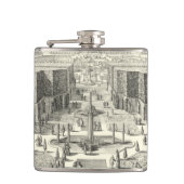 Olievlekken van fonteinen in de tuin van Versaille Heupfles (Voorkant)