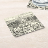 Olievlekken van fonteinen in de tuin van Versaille Kartonnen Onderzetters (Schuin)