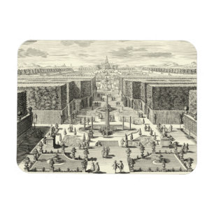 Olievlekken van fonteinen in de tuin van Versaille Magneet