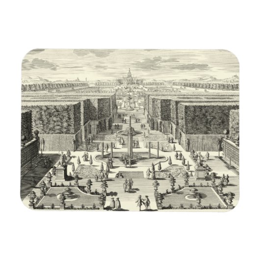 Olievlekken van fonteinen in de tuin van Versaille Magneet (Horizontaal)