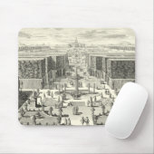 Olievlekken van fonteinen in de tuin van Versaille Muismat (Met muis)