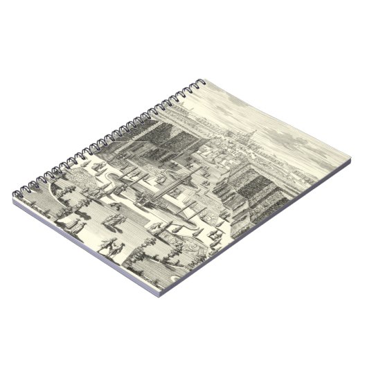 Olievlekken van fonteinen in de tuin van Versaille Notitieboek (Linkerzijde)