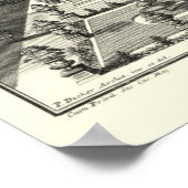 Olievlekken van fonteinen in de tuin van Versaille Poster (Hoek)