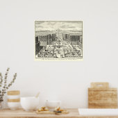 Olievlekken van fonteinen in de tuin van Versaille Poster (Keuken)
