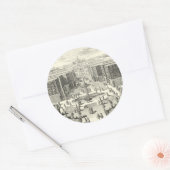 Olievlekken van fonteinen in de tuin van Versaille Ronde Sticker (Envelop)