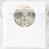 Olievlekken van fonteinen in de tuin van Versaille Ronde Sticker (Tas)