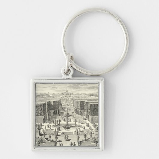 Olievlekken van fonteinen in de tuin van Versaille Sleutelhanger (Voorkant)