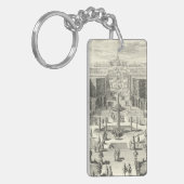 Olievlekken van fonteinen in de tuin van Versaille Sleutelhanger (Voorkant Links)