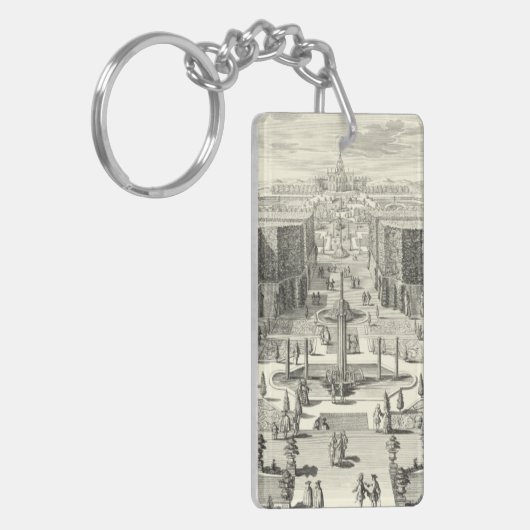 Olievlekken van fonteinen in de tuin van Versaille Sleutelhanger (Voorkant Links)