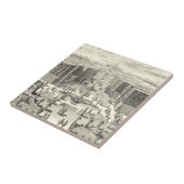 Olievlekken van fonteinen in de tuin van Versaille Tegeltje (Zijkant)