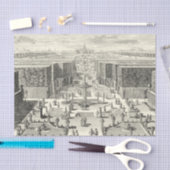 Olievlekken van fonteinen in de tuin van Versaille Tissuepapier (Craft)