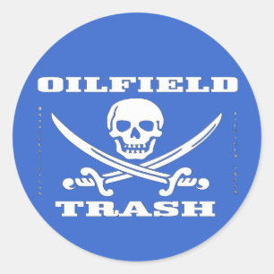 Olievrije Pet-sticker, olievelden, olie, gas Ronde Sticker