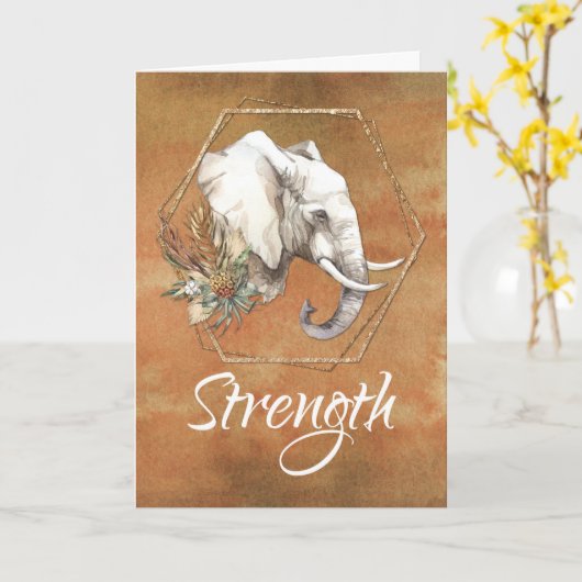 Olifant 12 stap herstel steun sterkte kaart (Gele Bloem)