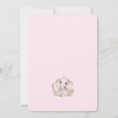 Olifant 1e verjaardag meisje uitnodiging aangepast (Achterkant)