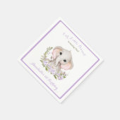 Olifant 1e Verjaardags Meisje Custom Leeftijd Paar Servet (Hoek)