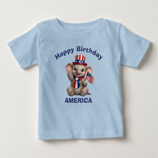 Olifant (5d) Patriottisch Kinder T-Shirt (Voorkant)
