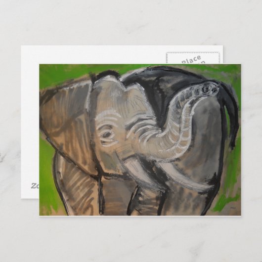 olifant #7 briefkaart (Voorkant / Achterkant)